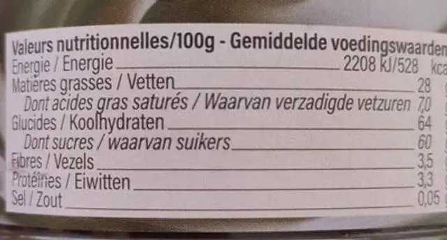 8008940021002 nutrition facts table