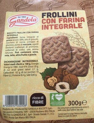 Frollini con farina integrale
