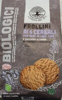 Frollini ai 6 cereali front packaging