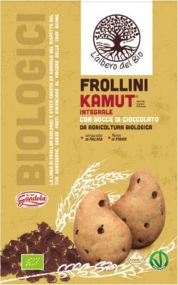 Frollini al kamut integrale e gocce di cioccolato bio