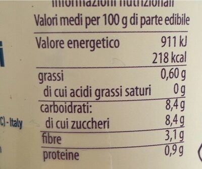 Aglio nero nutrition facts table
