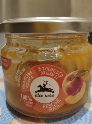 Composta di pesche front packaging