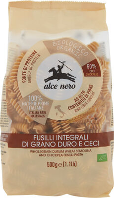 Fusilli integrali di grano duro e ceci