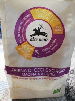 Farina di ceci e sorgo front packaging