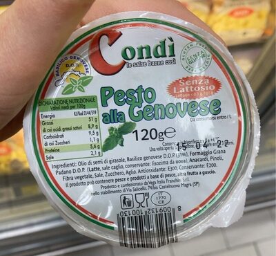 Pesto alla genovese front packaging