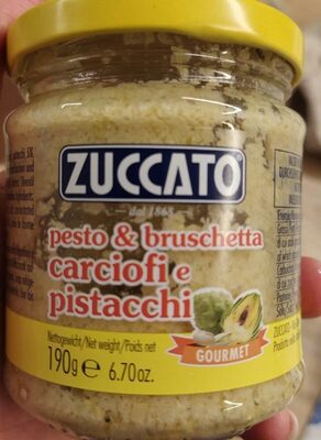 Pesto e bruschetta carciofi e pistacchi