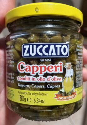 Capperi conditi in olio d'oliva front packaging