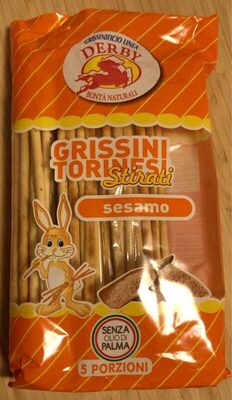 Grissini torinesi stirati al sesamo front packaging