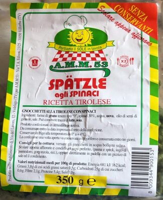Spätzle agli spinaci