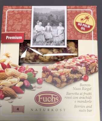 Barretta ai Frutti Rossi con Arachidi e Mandorle