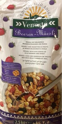 Muesli frutti di bosco e miele front packaging
