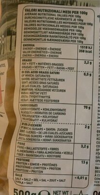 Farro dicocco trivelline n°47 nutrition facts table