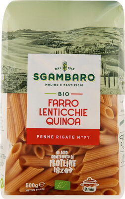 Farro lenticchie quinoa penne rigate n°91