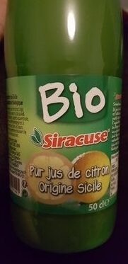 Pur jus de citron Sicile front packaging