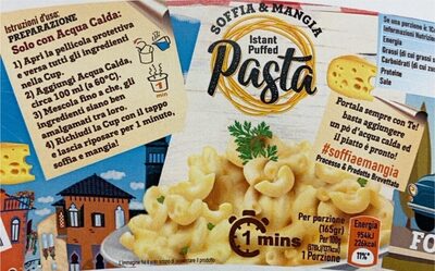 Instant puffed pasta