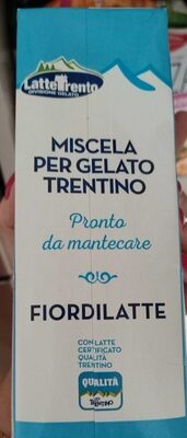 Miscela per gelato front packaging