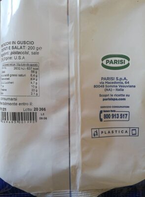 Pistacchi in guscio tostati e salati