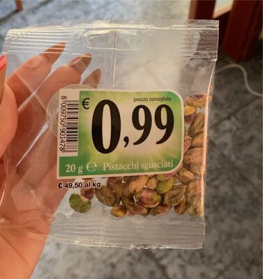 Pistacchi sgusciati front packaging
