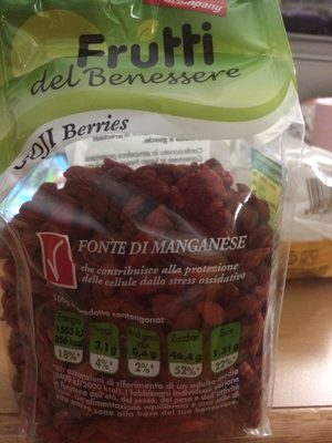 Goji berries front packaging