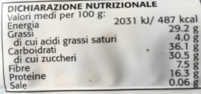 Power mix nutrition facts table