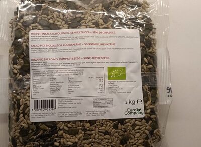 Mix Per Insalata Biologico Semi Di Zucca E Girasole front packaging
