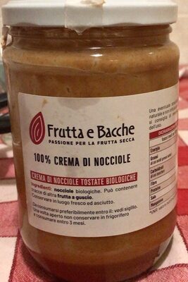 Crema 100% nocciole front packaging