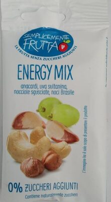 Energy mix frutta secca front packaging