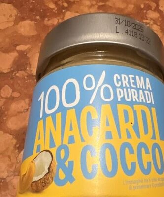 Crema 100% anacardi cocco