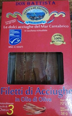 Filetti di Acciughe del Mar Cantabrico front packaging