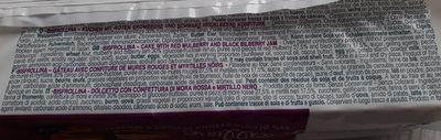 Bisfrolline con mirtilli e more ingredients label