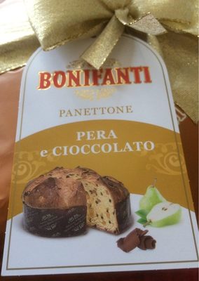 Panettone Artisanal Poires & Chocolat 1KG front packaging