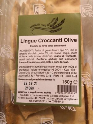 Lingue Croccanti Olive front packaging