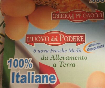 6 uova Fresche Medie da Allevamento a Terra