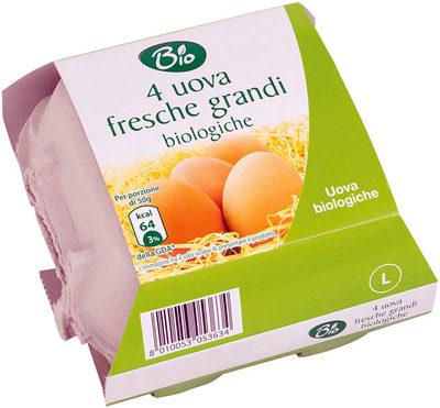 4 uova fresche grandi biologiche