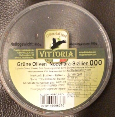 Grüne Oliven Nocellara-Sizilien