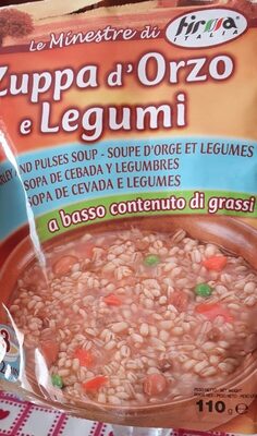 Zuppa d'orzo e legumi front packaging