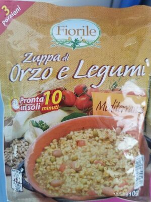 Zuppa di orzo e legumi front packaging