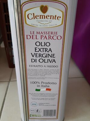 Olio extra vierge di oliva front packaging