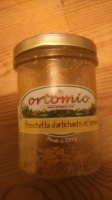 Bruschetta d'artichauts et tomate