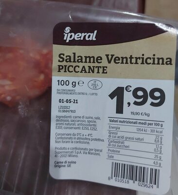 Salame ventricina piccante