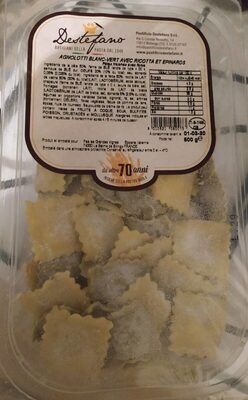 Agnolotti blanc vert ricotta épinards