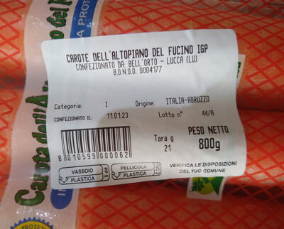 Carote dell'altopiano del Fucino IGP