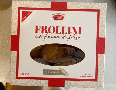 Frollini con farina di riso front packaging