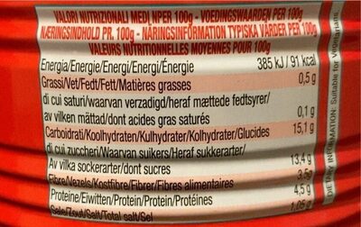 Tomates concentrée nutrition facts table