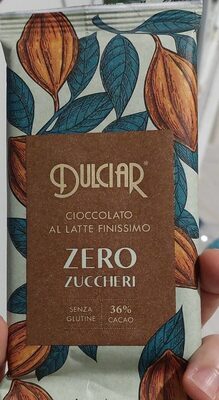 Cioccolato al latte finissimo Zero Zuccheri front packaging