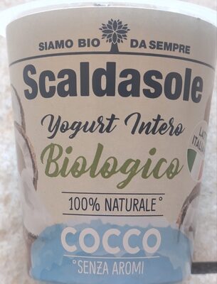 Yogurt intero biologico cocco front packaging