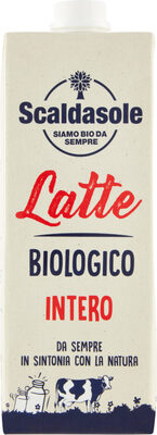 Latte biologico intero front packaging