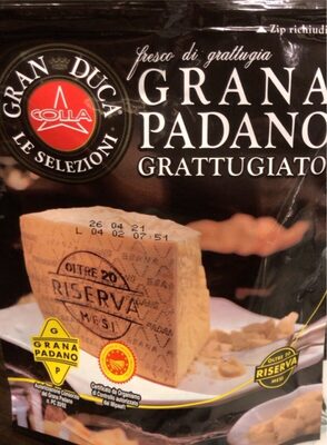 Grana Padano grattugiato front packaging