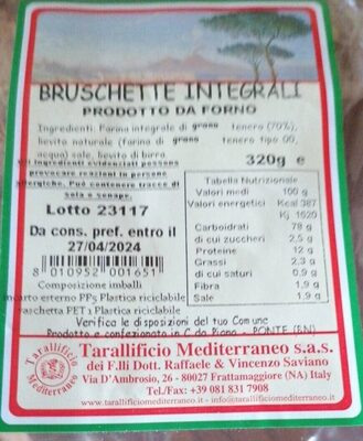 Bruschette integrali front packaging