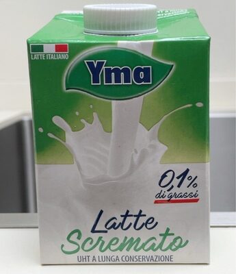 Latte scremato front packaging